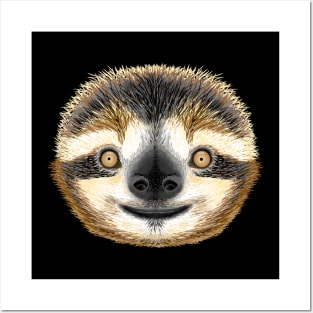 Cute two-toed sloths with smile face classic Posters and Art